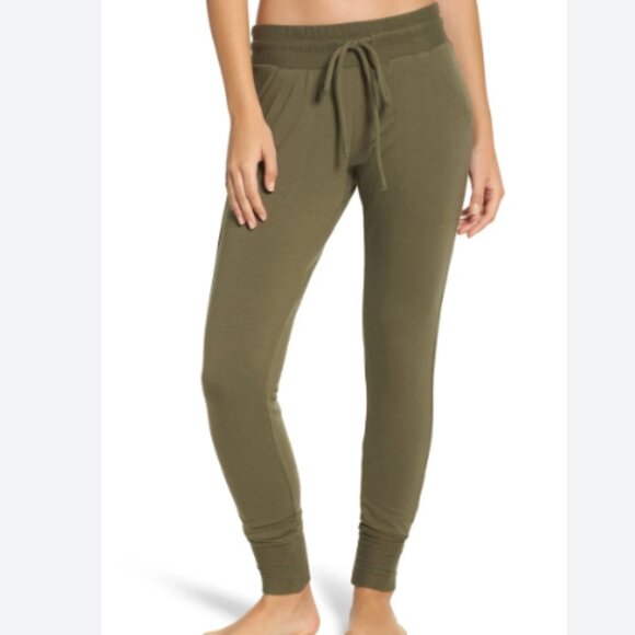 Olive Green Women's Jogger Pants - Picture 1 of 8